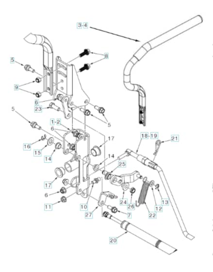 Husqvarna Z460 Xs - Steering Controls & Damper