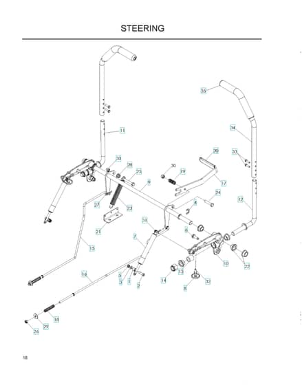 Husqvarna Z4619 - Steering