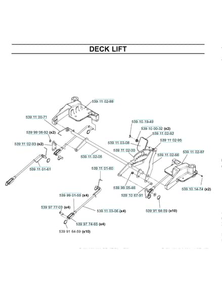 Husqvarna Z4822 - Mower Lift & Deck Lift