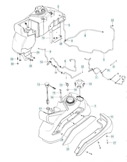 Husqvarna Z554 - Fuel System