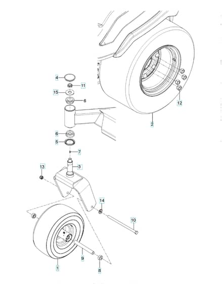 Husqvarna Z554 - Wheels & Tyres