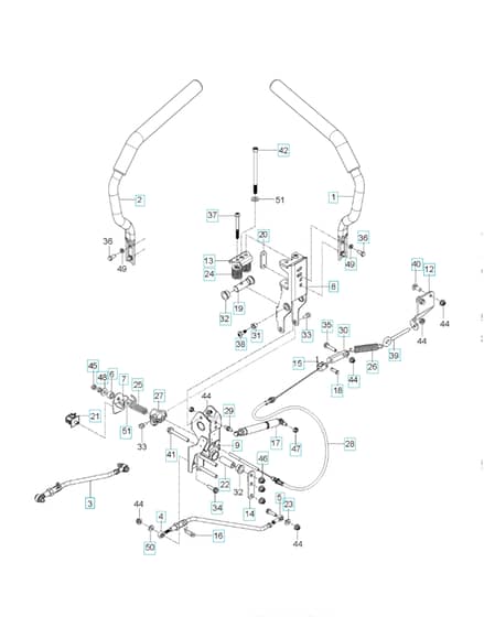 Husqvarna Z554L - Steering Controls & Damper