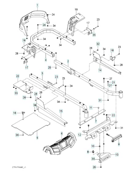 Husqvarna Z 242F - Frame