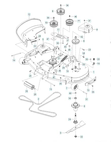 Husqvarna Z 248F - Mower Deck & Cutting Deck