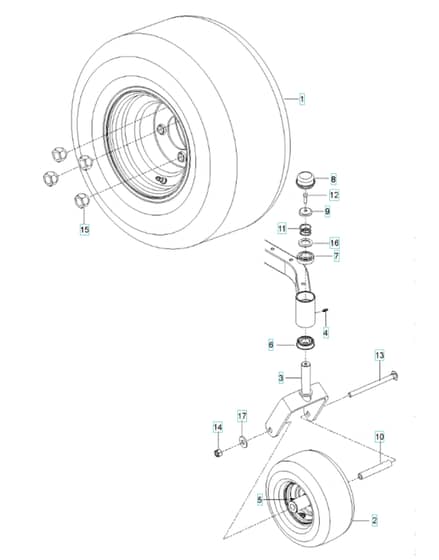 Husqvarna Z 248F - Wheels & Tyres