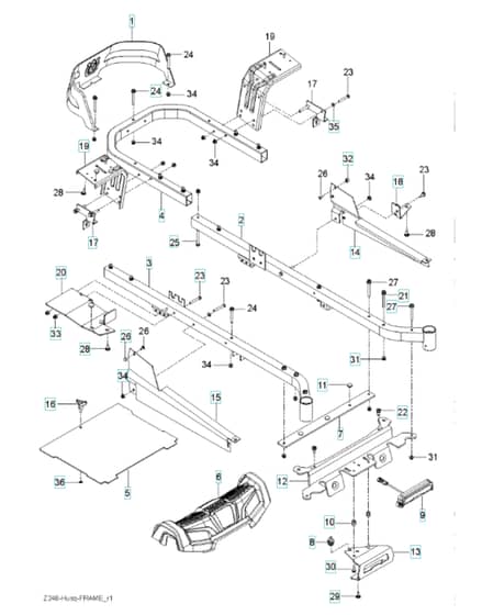 Husqvarna Z 254F - Frame