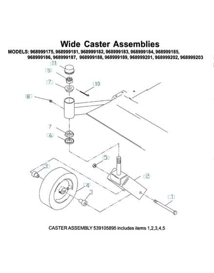 Husqvarna Zth5225Kaa - Casters