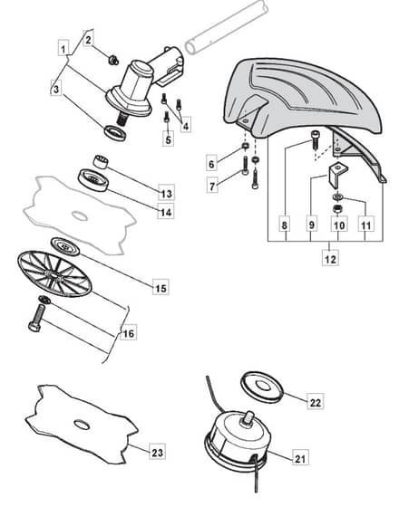 MB 5101 - 2010 - 281720003/MO9 - Mountfield Brushcutter Gear Head Diagram