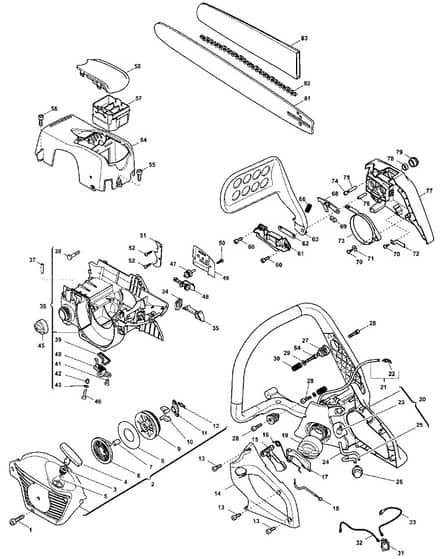 MC 487 - 2006-2007 - 223418003/MO6 - Mountfield Chainsaw Housing Diagram