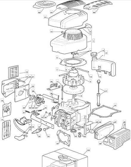 MULTICLIP 501 HP - 2008 - 291501043/UM8 - Mountfield Rotary Mower M150 Engine Diagram