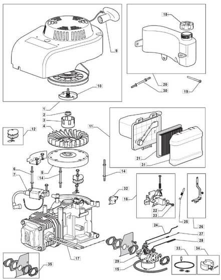 MANOR 500 G - 2008-2010 - 215000043/MO8 - Mountfield Tiller WBE0701 Diagram