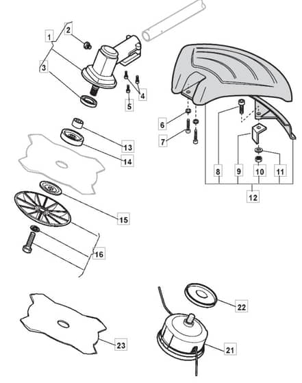 MB 3201 - 2010 - 281520003/MO9 - Mountfield Brushcutter Gear Head Diagram