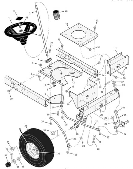 Hayter Heritage 13-30 - 131B (131B001001 - 131B099999) - Steering