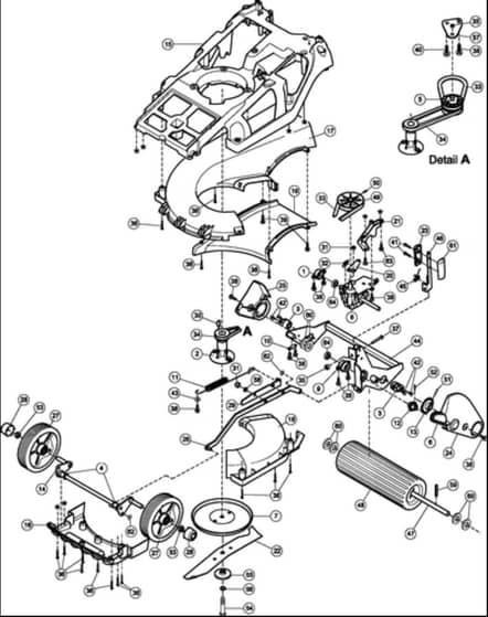 Hayter Spirit 41 Petrol Push - 617J (313001001 - 313999999) - Lower Assembly