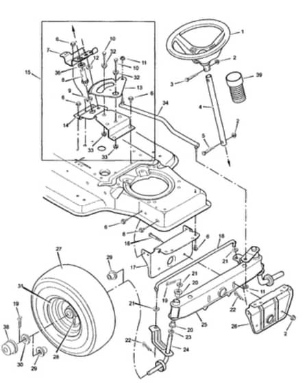 Hayter Heritage DC12-30 - 143S (143S001001 - 143S099999) - Steering