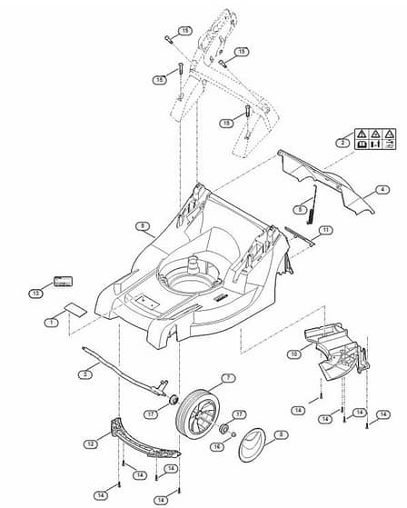 Genuine Stihl RMA443 TC / B - Housing, Front axle