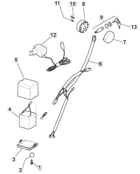 S461R PD ES - 2009-2013 - 294489543/UM9 - Mountfield Rotary Mower Electric Start Diagram