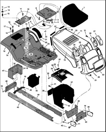 Hayter Heritage 13-30 - 131C (131C001001 - 131C099999) - Chassis - Hood