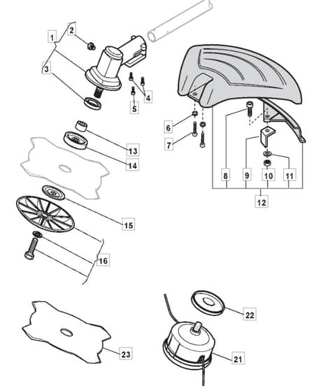 MB 4301 - 2010 - 281620003/MO9 - Mountfield Brushcutter Gear Head Diagram