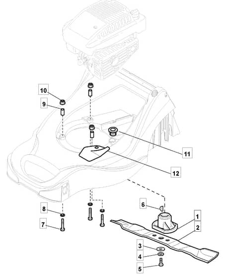 MPRM 41 HP - 2014 - 297411024/MCA - Mountfield Rotary Mower Blade Diagram