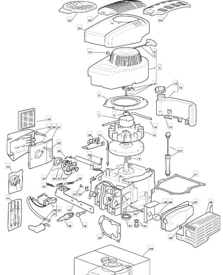 MULTICLIP 501 PD - 2008 - 291502043/UM8 - Mountfield Rotary Mower M150 Engine Diagram
