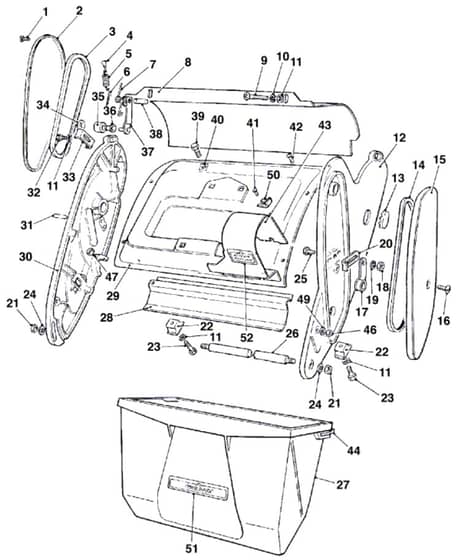 Qualcast Suffolk Punch 30S - F016L80219 - Main Assembly