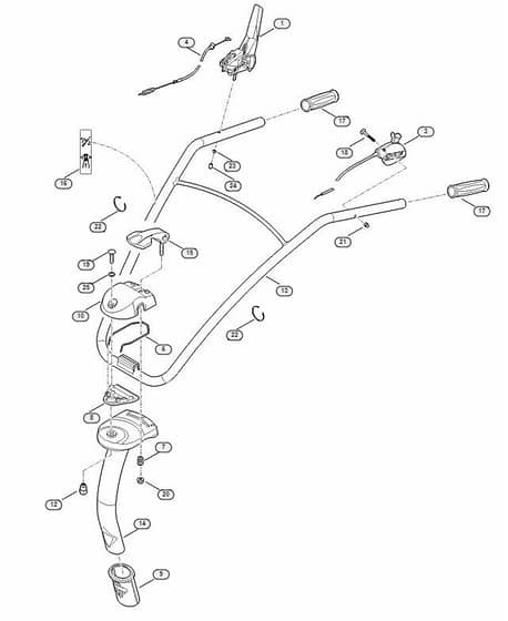 Genuine Stihl MH445.0 / A - Handle