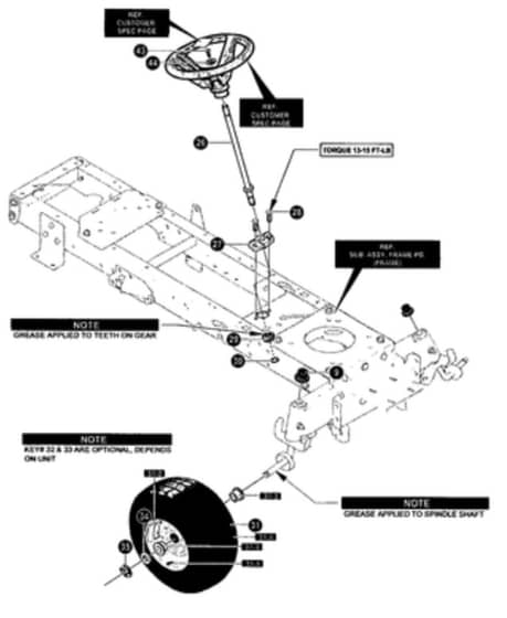 Hayter Heritage H15-40 - 145S (145S001001 - 145S099999) - Steering Assembly