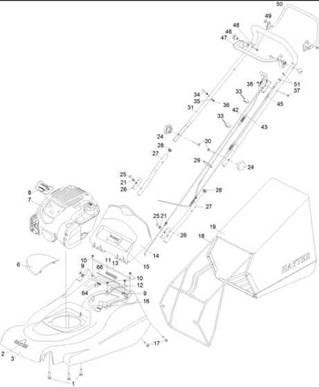 Hayter Harrier 48 AD - 490J (400000000 - 401999999) - Upper Mainframe