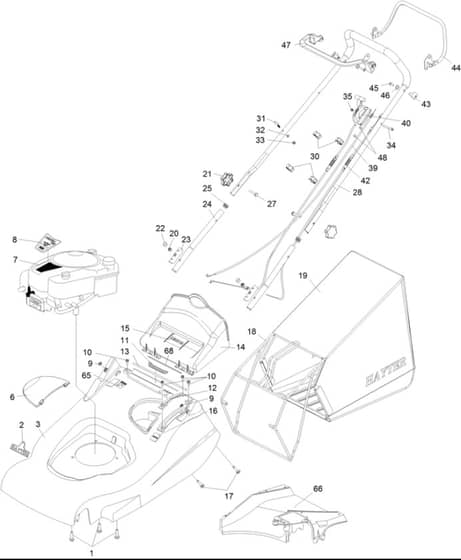 Hayter Harrier 56 Autodrive - 560H (560H316000101 - 560H316999999) - Upper Mainframe
