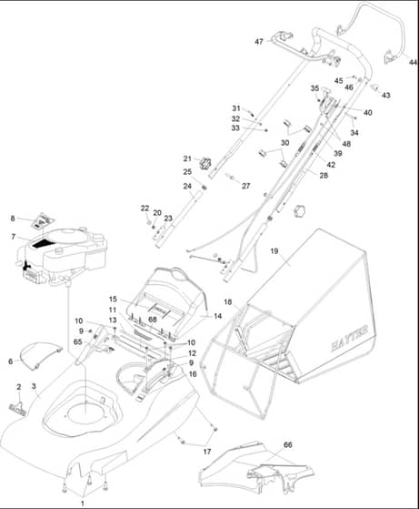 Hayter Harrier 56 Autodrive - 560J (400000000 - 401999999) - Upper Mainframe