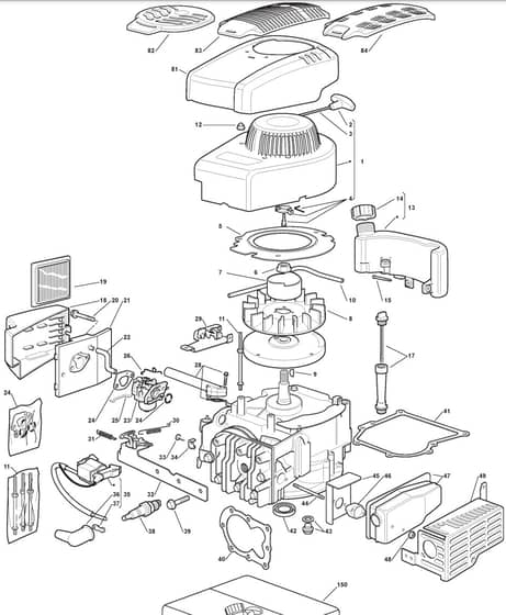 MULCHER 501 HP - 2009-2010 - 291501043/UM9 - Mountfield Rotary Mower M150 Engine Diagram