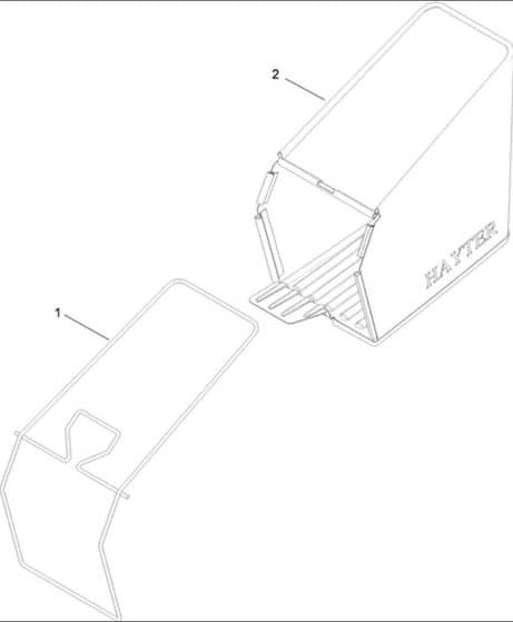 Hayter R48 - 446F (446F310000001 - 446F310999999) - Grassbag Assy