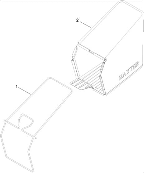 Hayter R48 - 447E (280000001 - 280999999) - Grassbag Assy