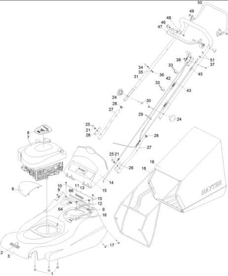 Hayter Harrier 48 AD - 490H (316000101 - 316999999) - Upper Mainframe