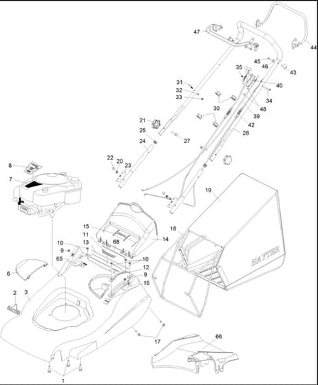 Hayter Harrier 56 Autodrive - 560J (402000000 - 999999999) - Upper Mainframe