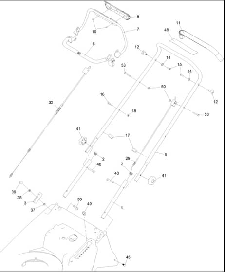 Hayter Harrier 56 Autodrive VS - 574A (408921155 - 408999999) - Handlebar - Controls