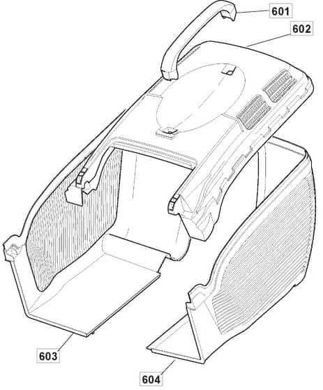 MLF 1600 - 2010-2011 - 294411663/MFR - Mountfield Rotary Mower Grass Bag Diagram
