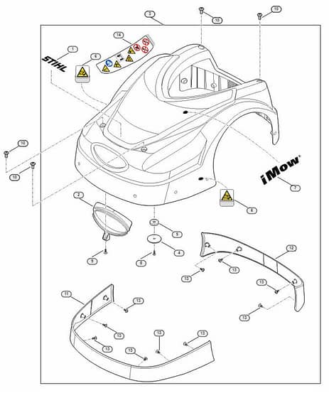 Genuine Stihl RMI422.0 PC / A - Machine cover