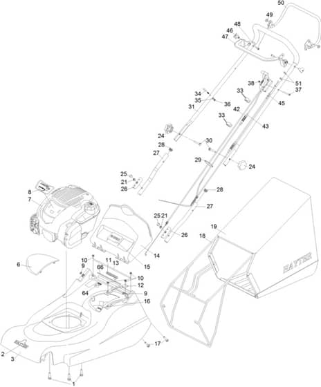 Hayter Harrier 48 AD - 490J (402000000 - 999999999) - Upper Mainframe