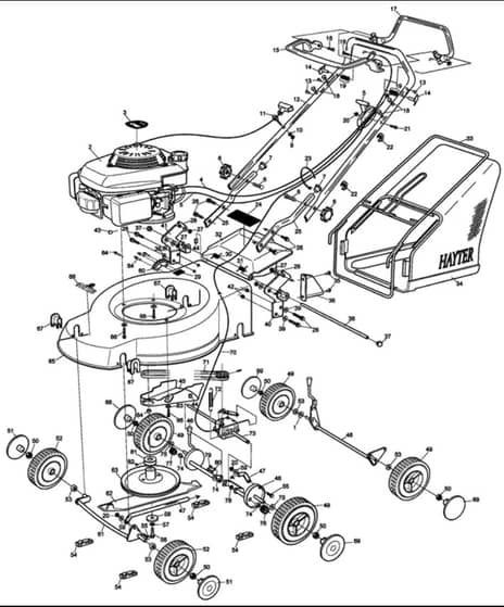 Hayter Motif 41 Push - 432D (432D260000001 - 432D260999999) - Main Assembly