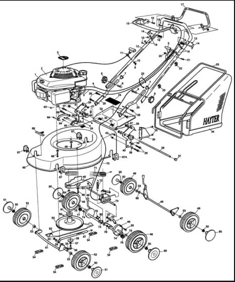 Hayter Motif 41 Push - 432C (432C001001 - 432C099999) - Main Assembly