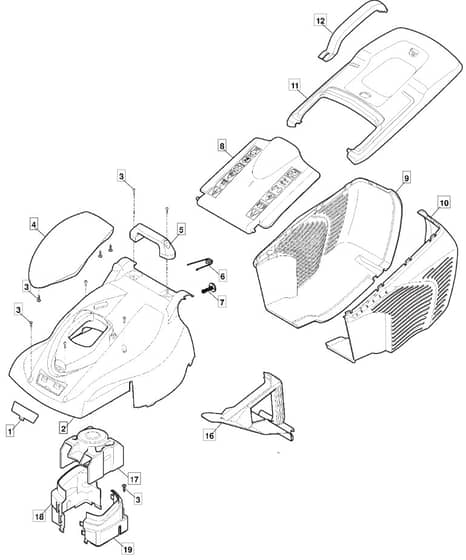 PRINCESS 38 - 2012-2020 - 294380063/M12 - Mountfield Rotary Mower Deck Diagram