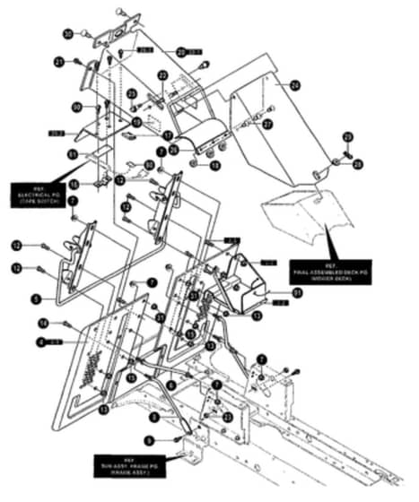 Hayter Heritage H15-40 - 145R (145R001001 - 145R099999) - Rear Chassis Assembly