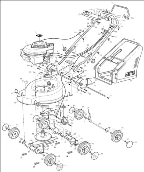Hayter Motif 48 Push - 433D (433D260000001 - 433D260999999) - Main Assembly
