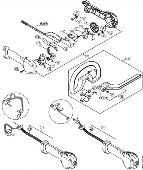Genuine Stihl KM94 RC-E / E - Control handle