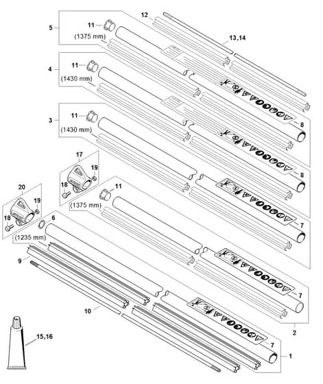 Genuine Stihl FS260 C-E / K - Drive Tube Assembly