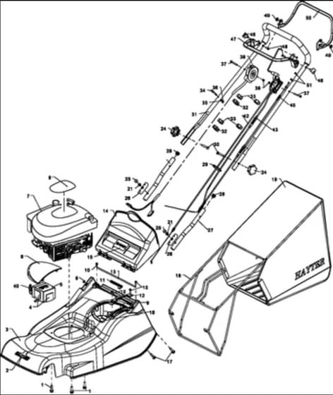 Hayter Harrier 48 AD - 490G (310000001 - 312999999) - Upper Mainframe