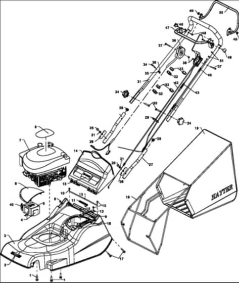 Hayter Harrier 48 AD VS - 491G (310000001 - 312999999) - Upper Mainframe