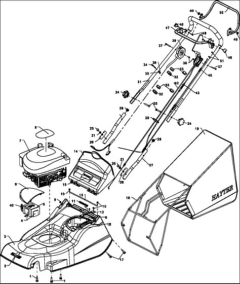 Hayter Harrier 48 AD - 490G (490G290000001 - 490G290999999) - Upper Mainframe